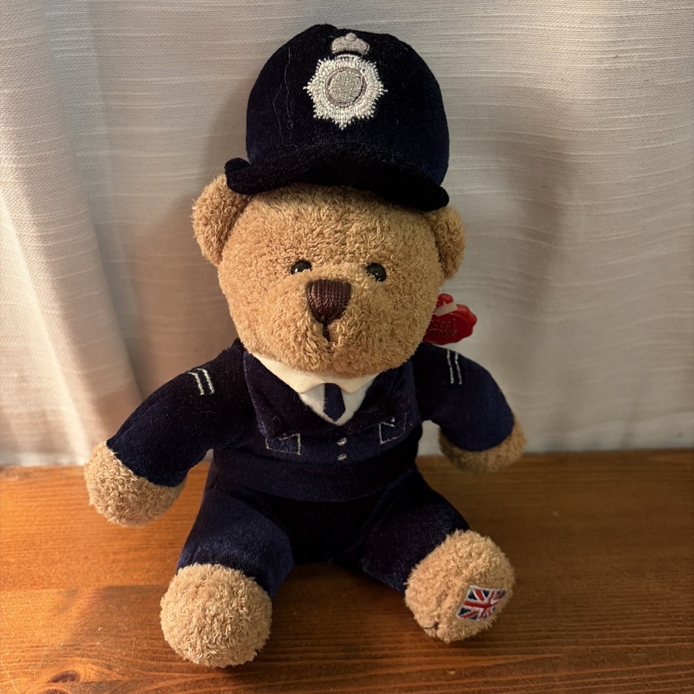 Keel Toys Simply Soft London Bobby Police Plush Bear With Tag